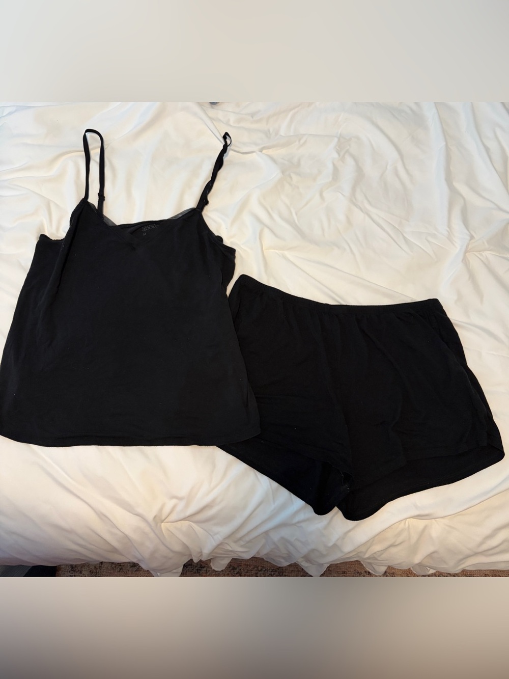 Stars Above Beautifully Soft Women's Black Sleep Tank & Shorts Set Size Medium